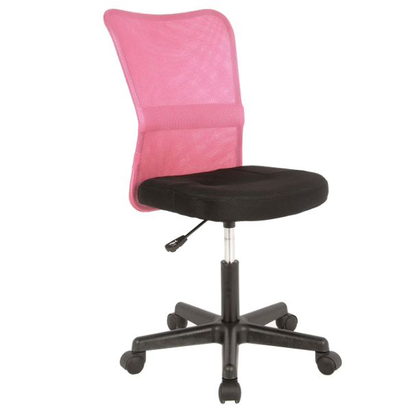 Chaise de bureau Leynar rose - noir