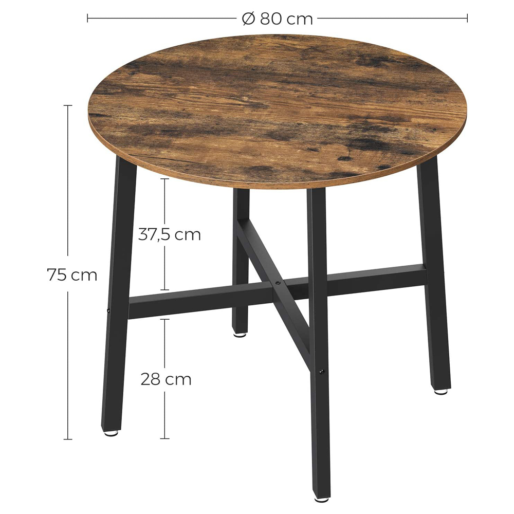 Table industrielle Naddy, diamètre 80 cm