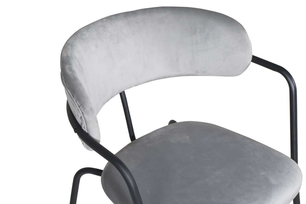 Chaise moderne grise/noire Linesitive