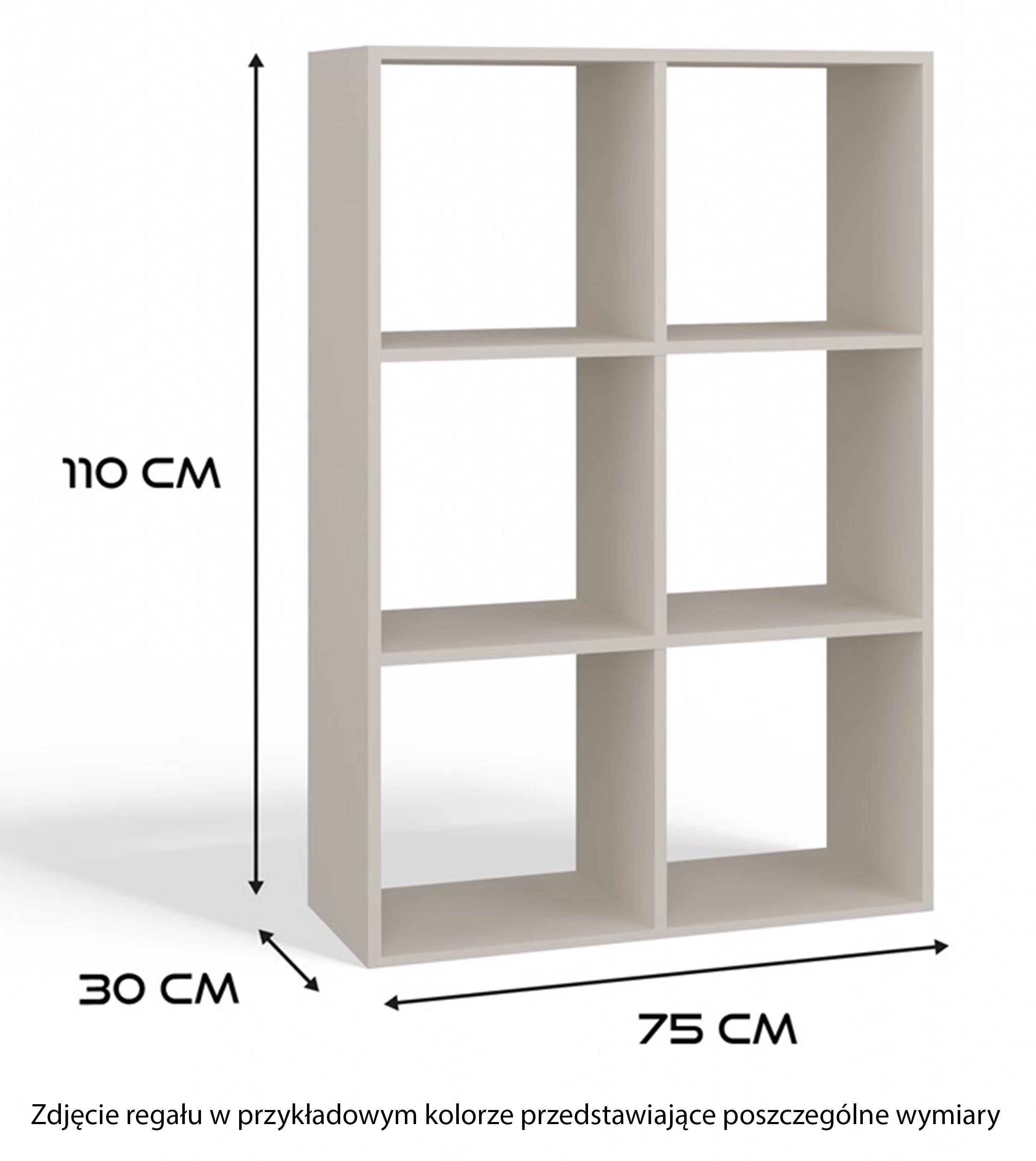 Regał otwarty Malax z sześcioma półkami 110 cm dąb artisan