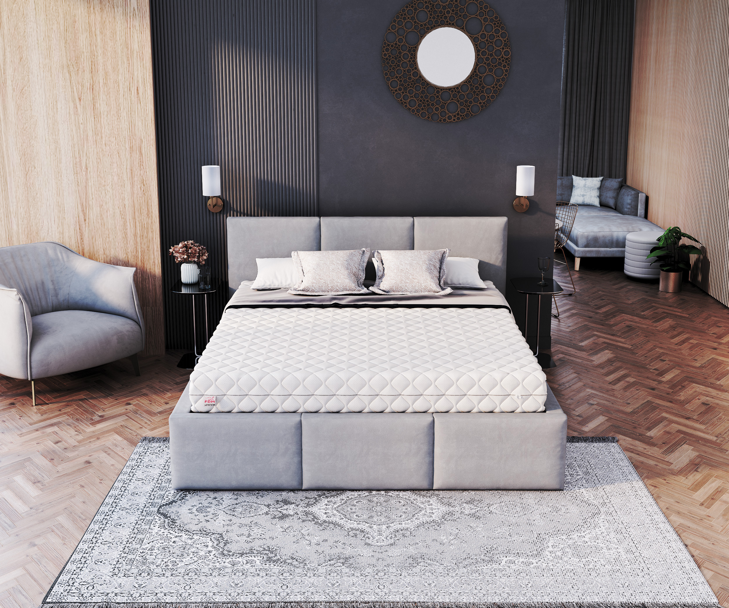 ELKURUD Matelas à ressorts ensachés