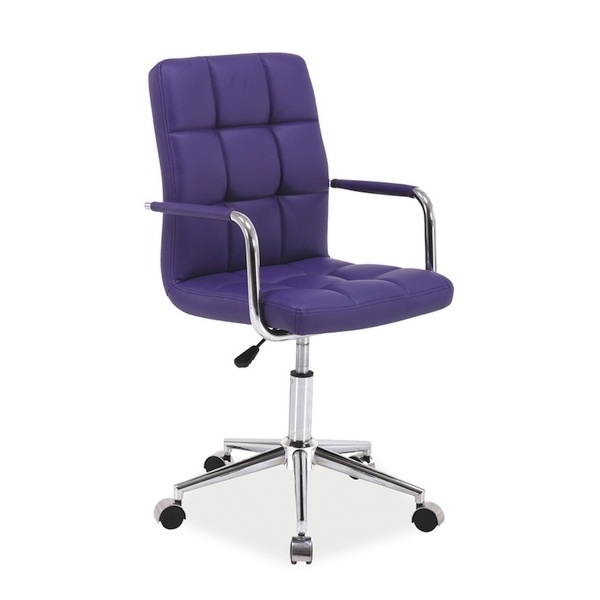 Chaise de bureau Philadelphia en éco-cuir violet