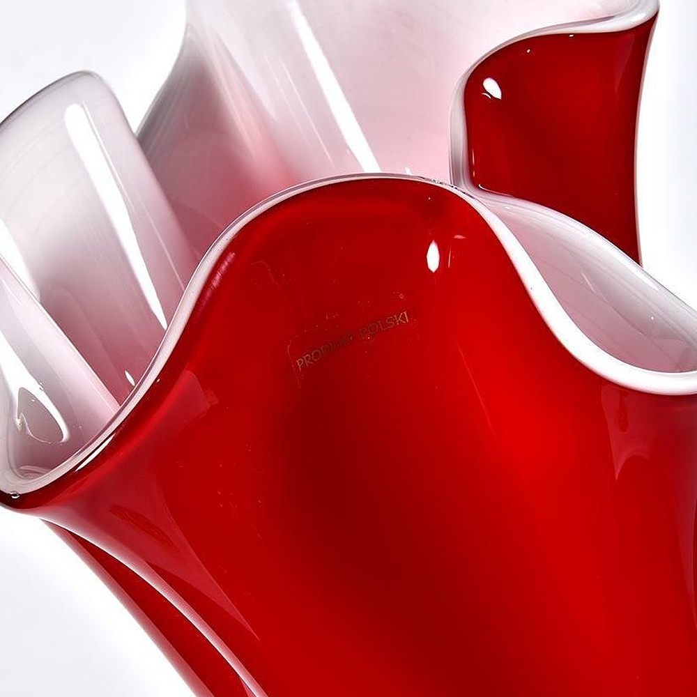 Vase en verre Primten rouge, hauteur 70 cm