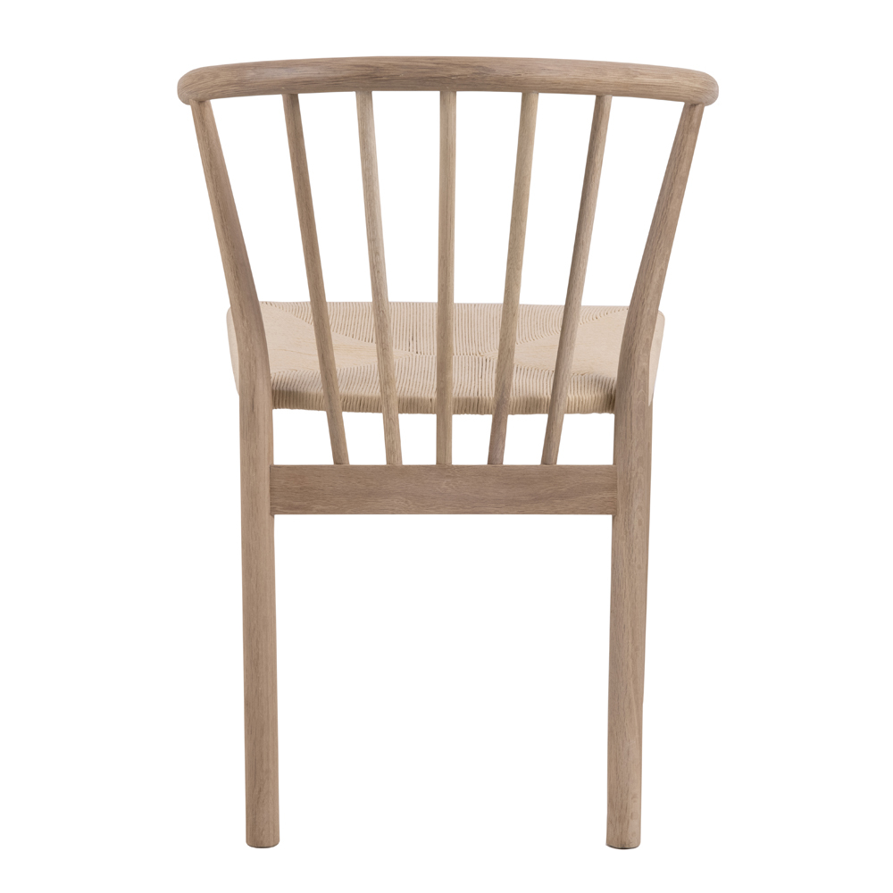 HANSELCA Chaise en bois chêne blanchi