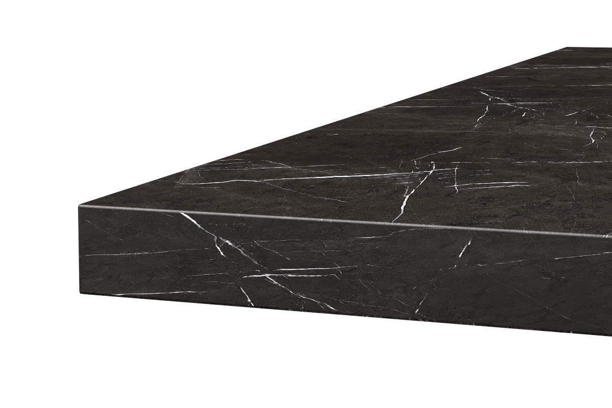 ALBERTO Table extensible italienne 120(180)x80 cm marbre noir / anthracite