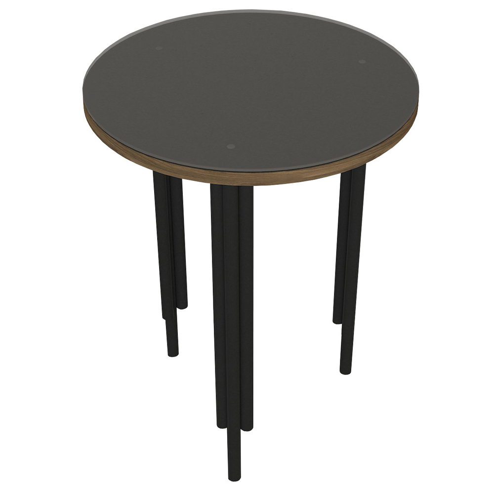 Table basse Tophney 44x44 cm noir