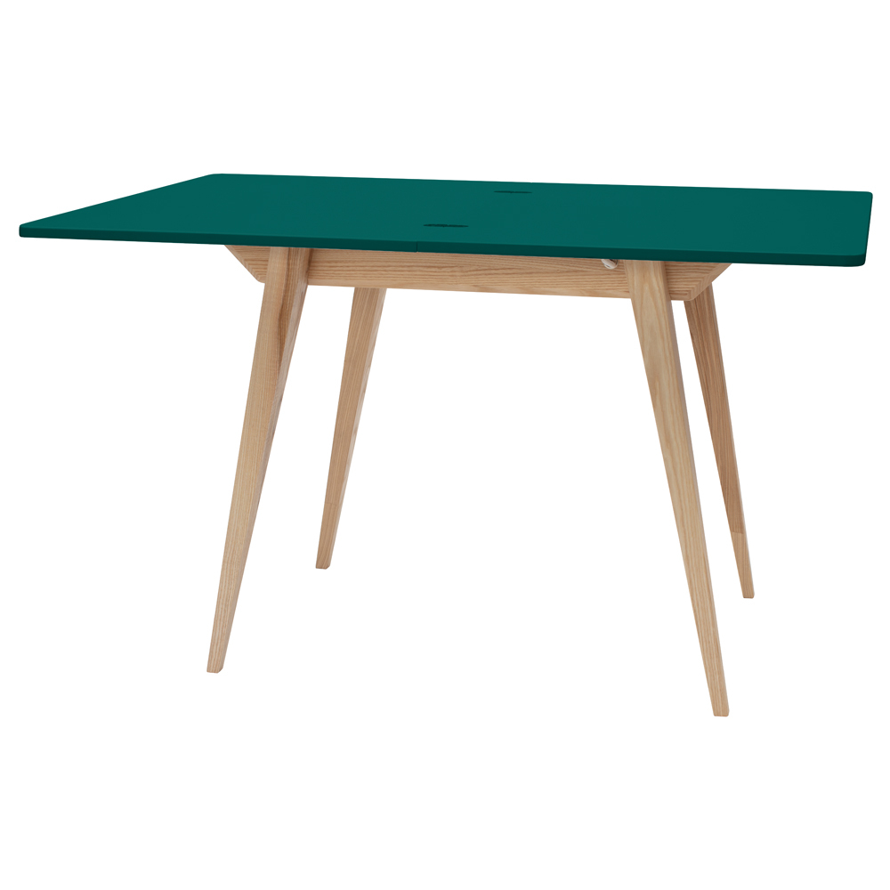 Table à rallonge enveloppe 65-130x90 cm vert