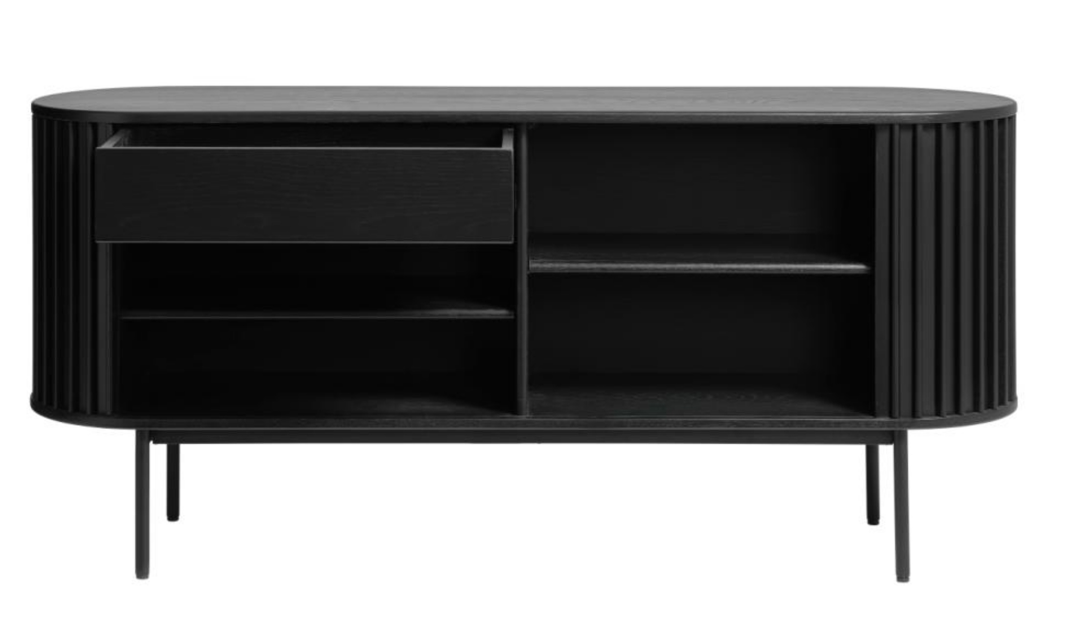 Commode large Ovitties à lamelles noires