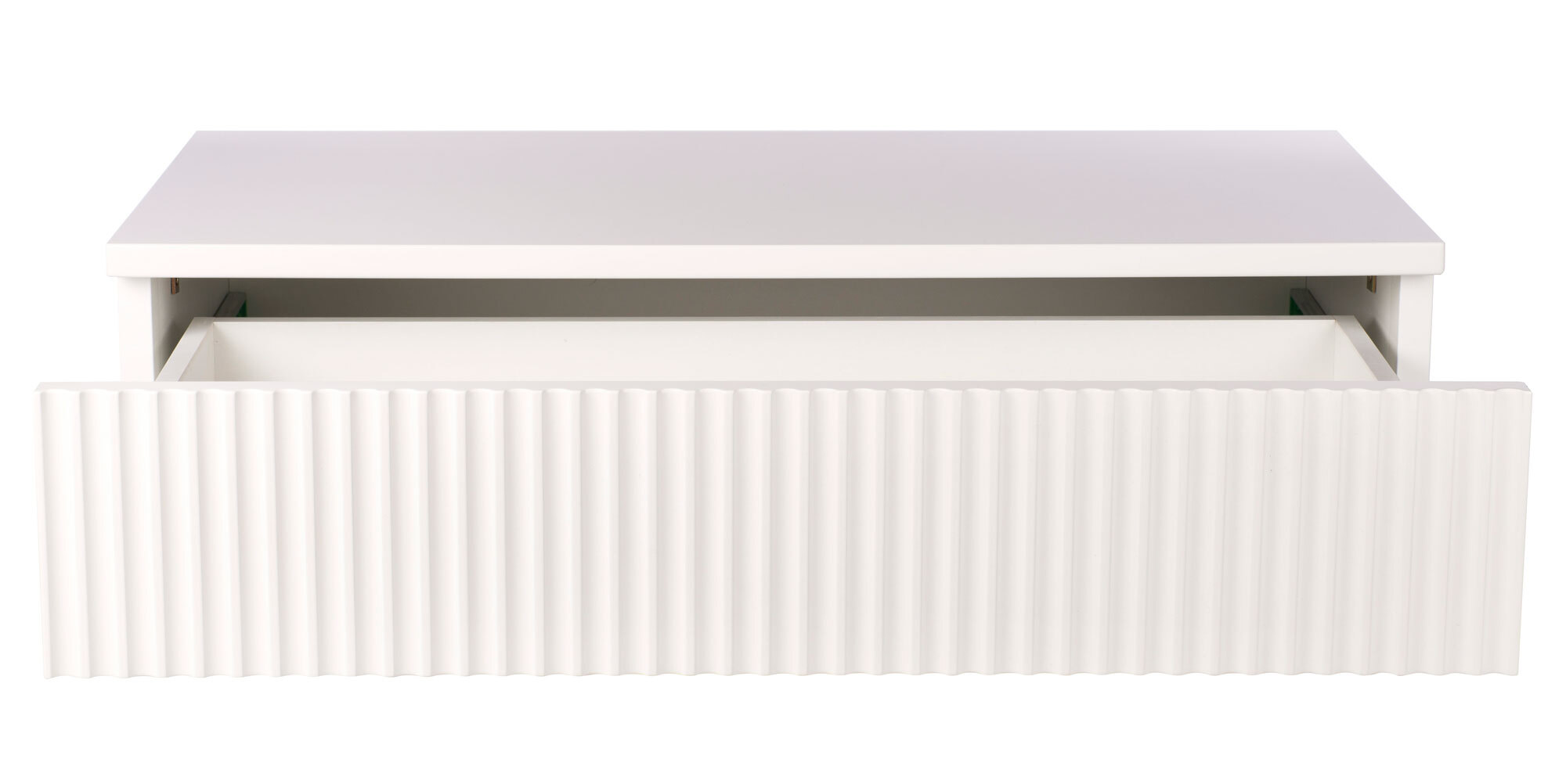 Coiffeuse Lonidos 70x35 cm suspendue lattes blanches