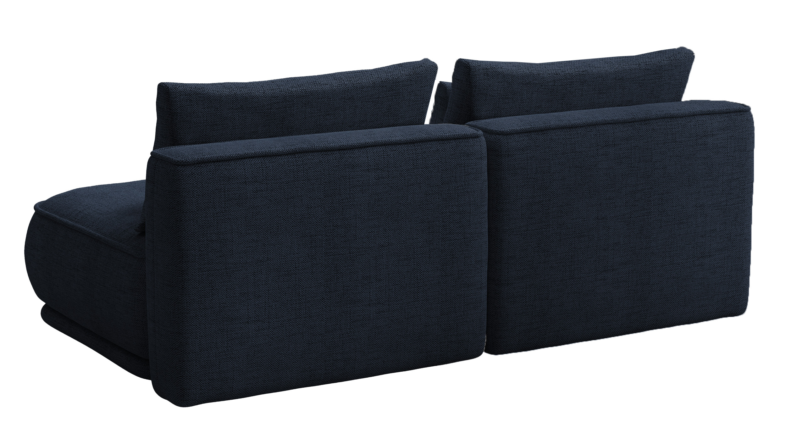 Kanapa rozkładana trzyosobowa Leanno z pojemnikiem granatowa szenil hydrofobowy