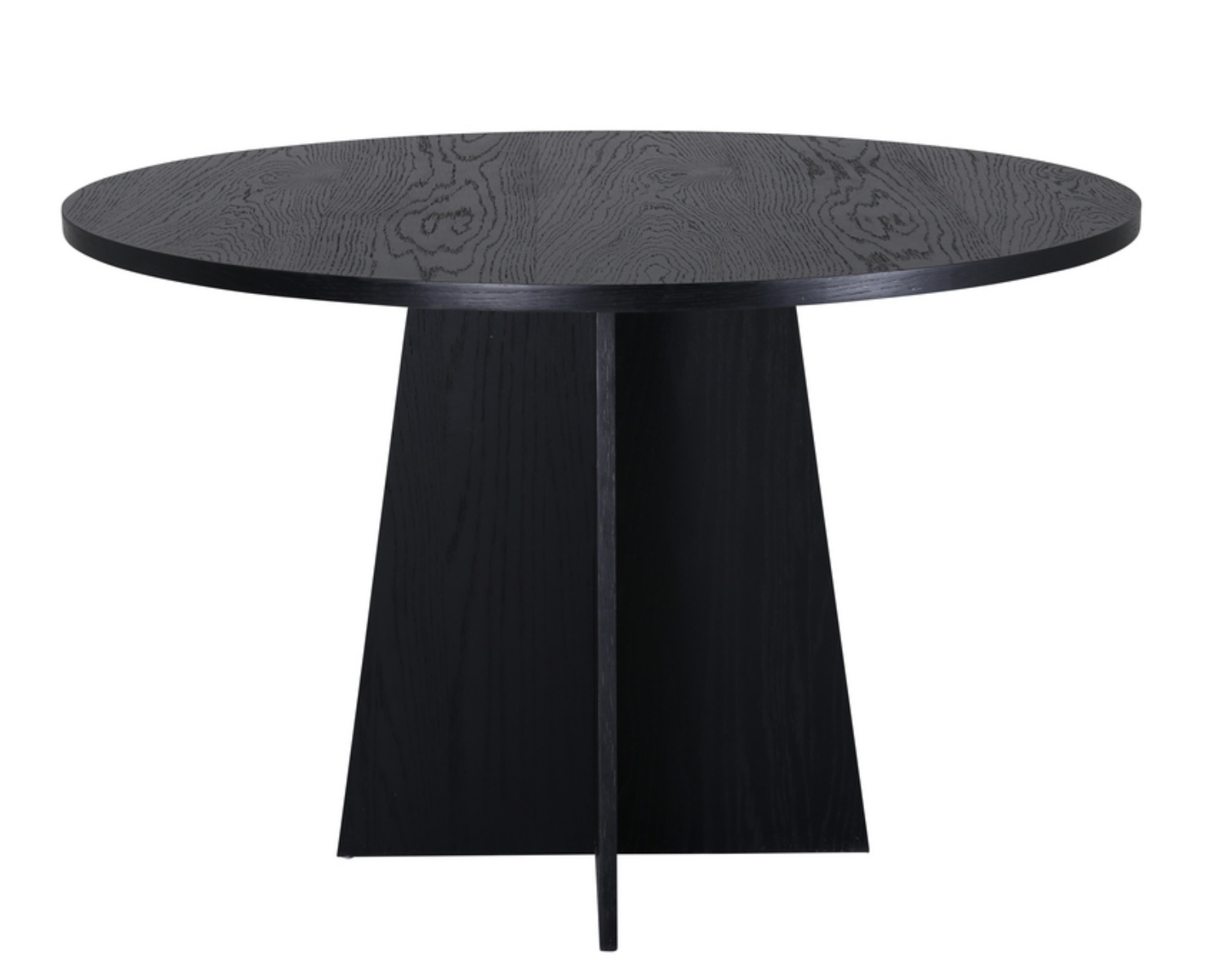 Table à manger Quishly ronde diamètre 110 cm/chêne noir