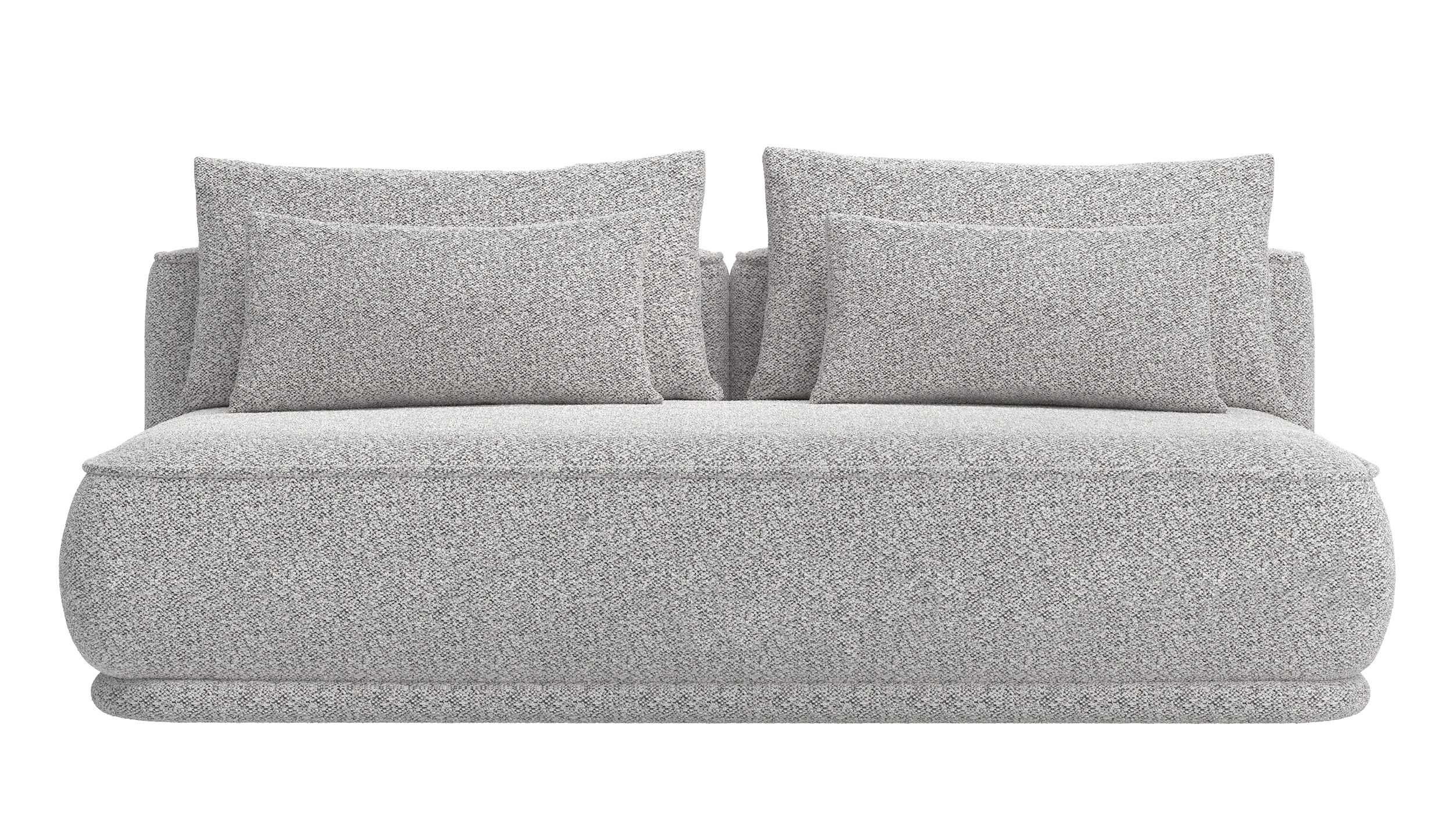 Kanapa rozkładana trzyosobowa Leanno z pojemnikiem jasnoszara boucle