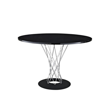 CYCLONE Table industrielle noire Ø 100 cm