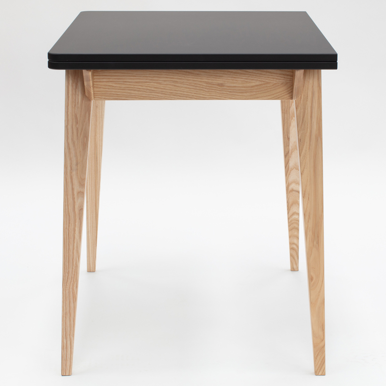 Table extensible enveloppe 65-130x90 cm noir