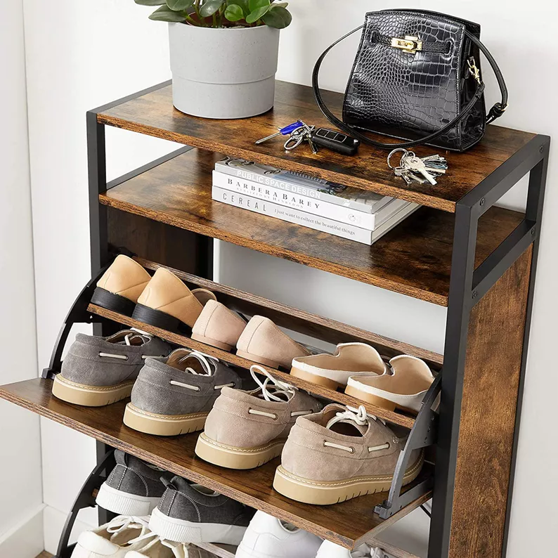 Meuble à chaussures Ramizu avec six étagères