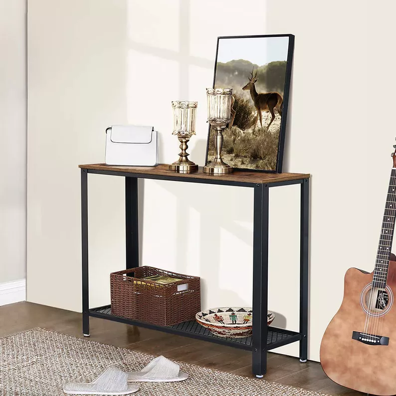 Console d'entrée Ramizu 102x35 cm avec étagère