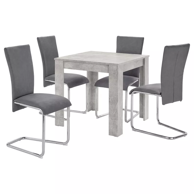 Table carrée Sagittarii 80x80 cm, béton