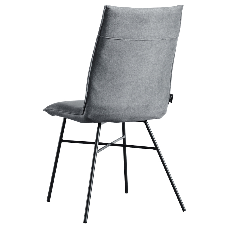 CARLYN Chaise tapissée gris