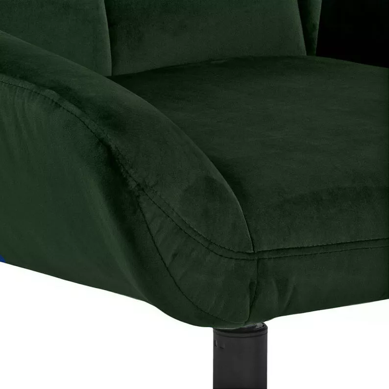 SHERLEY Fauteuil pivotant vert bouteille