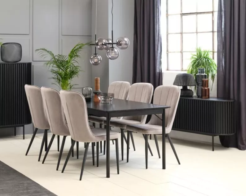 Commode large Ovitties à lamelles noires