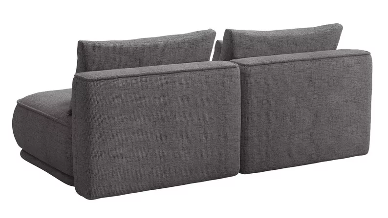 Kanapa rozkładana trzyosobowa Leanno z pojemnikiem ciemnoszara szenil hydrofobowy