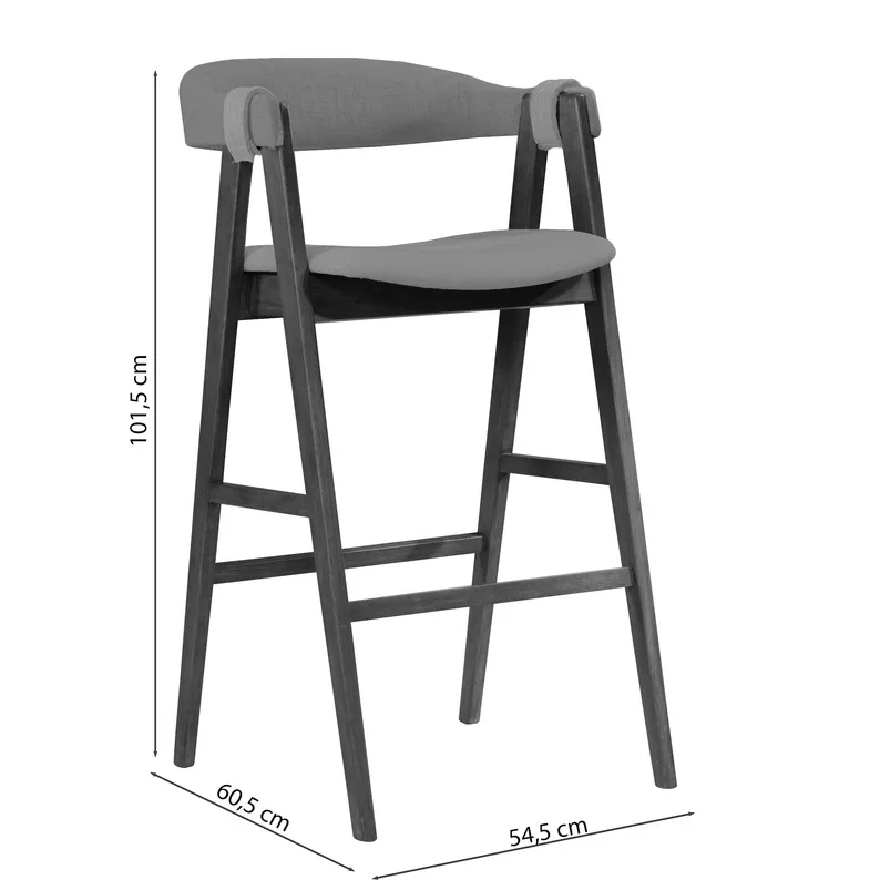 Tabouret rembourré marron Llana