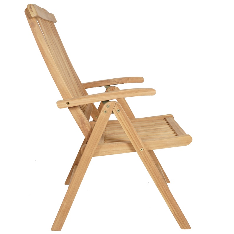 Chaise de jardin Syntare extensible en bois de teck