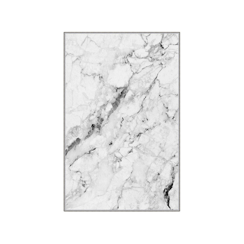 Tapis moderne Flueria 100x200 cm blanc et gris