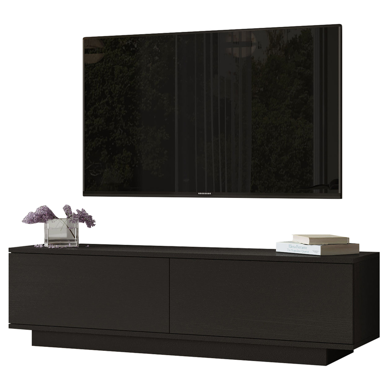 Meuble TV Fenin, 35,5x140 cm, noir