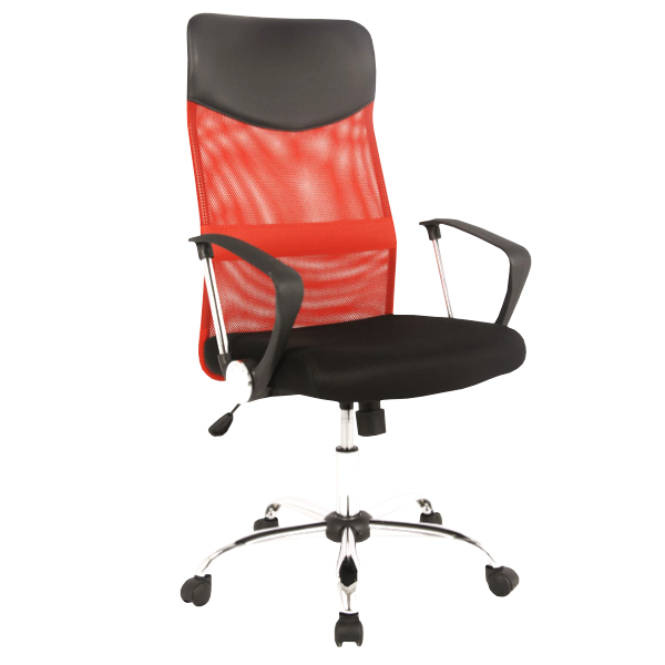 Chaise de bureau Rens rouge et noir