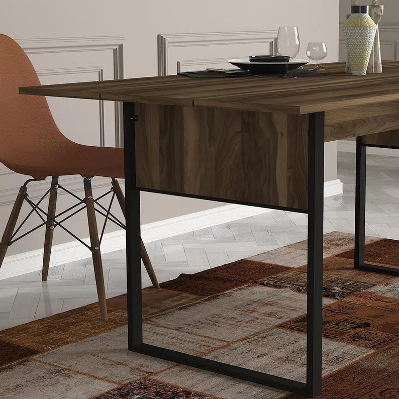 Table à manger Shorately 180x78 cm en noyer