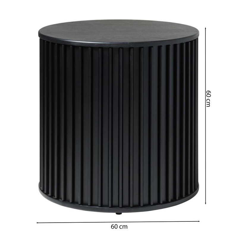 Table Skast noire sur socle blanc 100x60 cm - Selsey