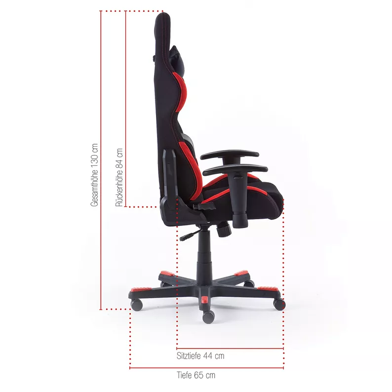Chaise de jeu noire et rouge Jeremih