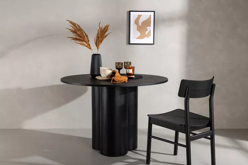 Table à manger Convalder 110x110 cm noir