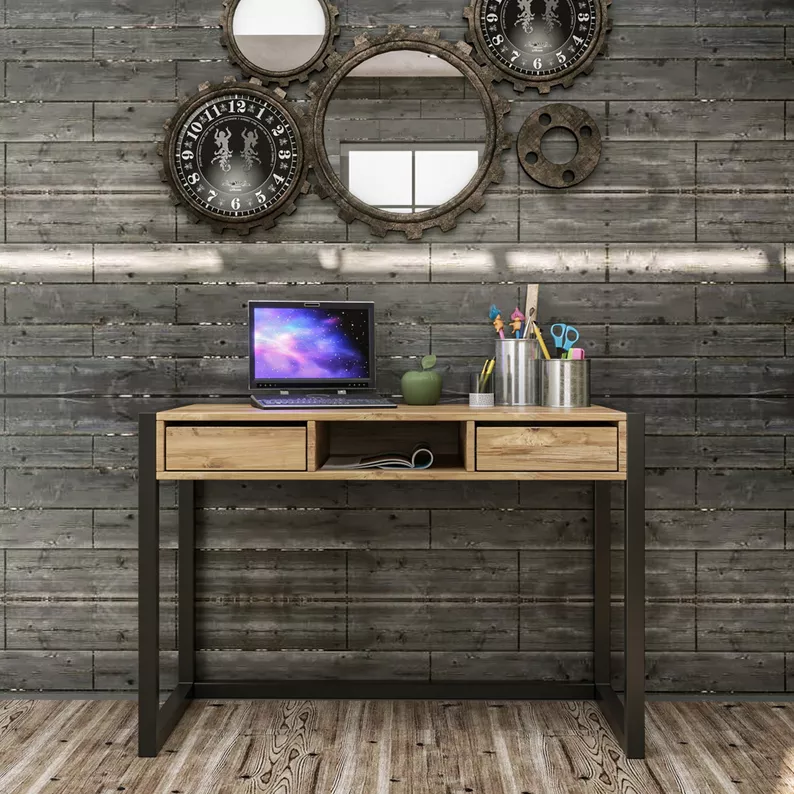 MADELIA Bureau moderne 115x55 cm avec tiroirs