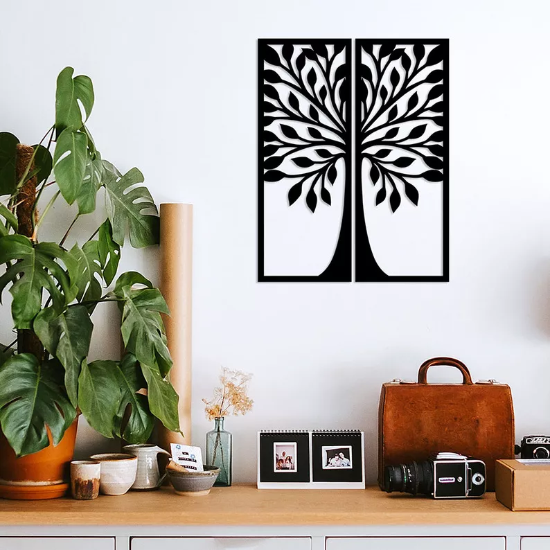 OSSEMB Décoration murale 51x65 cm noir