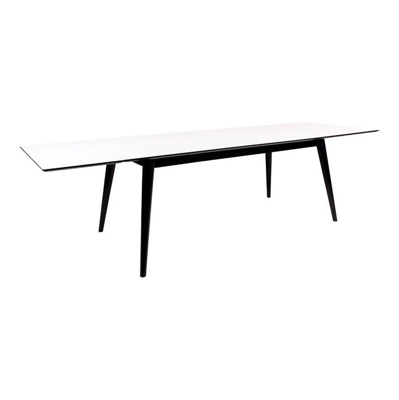 BIMNAL Table extensible noir / blanc 195-285x90 cm