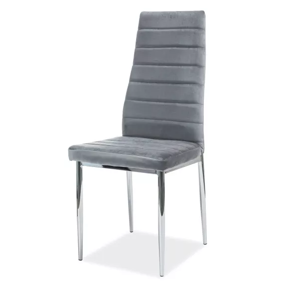 Chaise rembourrée Lastad velours gris
