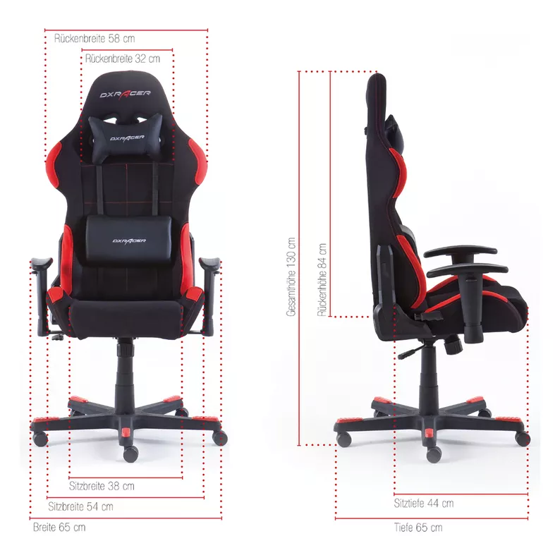 Chaise de jeu noire et rouge Jeremih