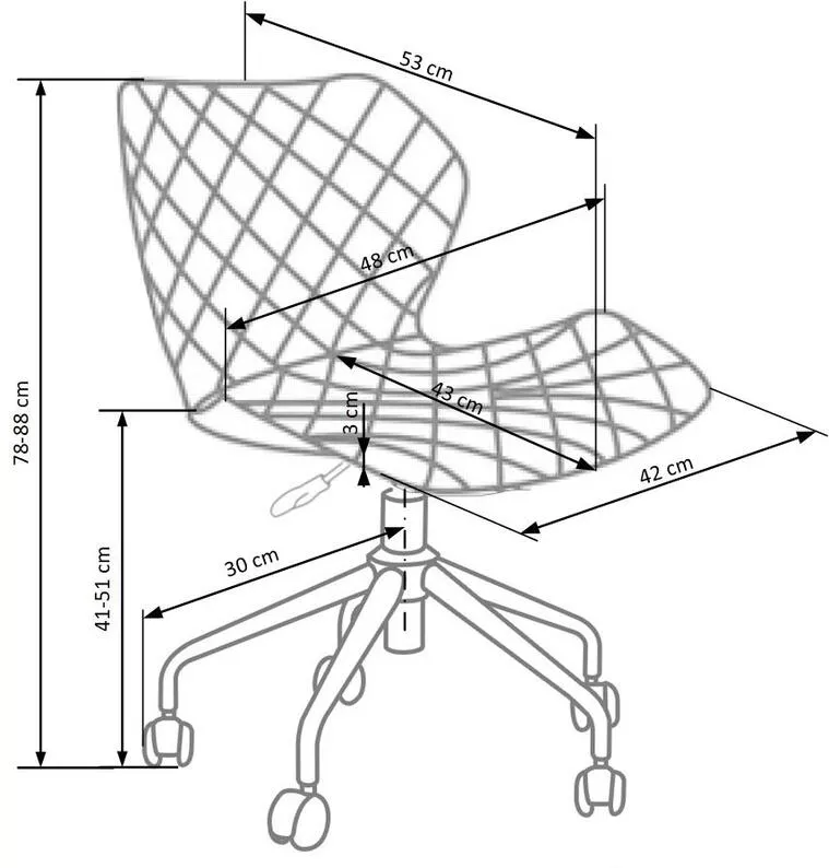 FORINT Chaise de bureau enfant blanc / gris argenté