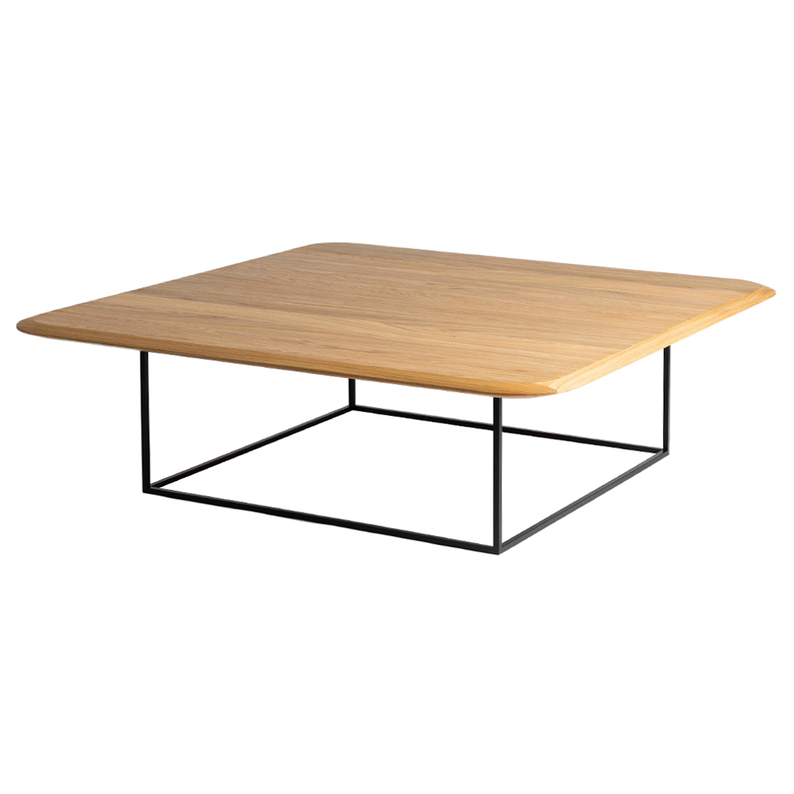 Table basse Soppe 120x120 cm, chêne naturel