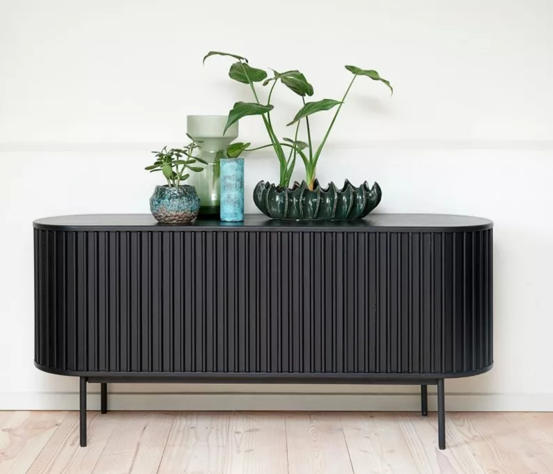 Commode large Ovitties à lamelles noires