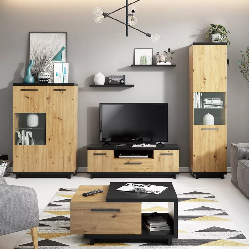 COLLARD Table basse avec 2 tiroirs 90x60 cm