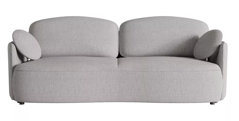 Kanapa rozkładana trzyosobowa Raviolo z pojemnikiem szara szenil hydrofobowy