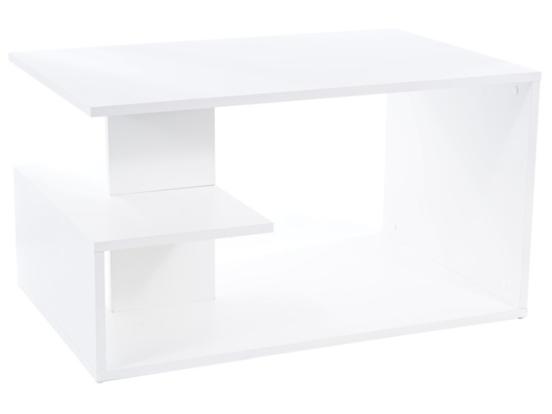 Table basse Jacomi 90x60 cm, blanc mat