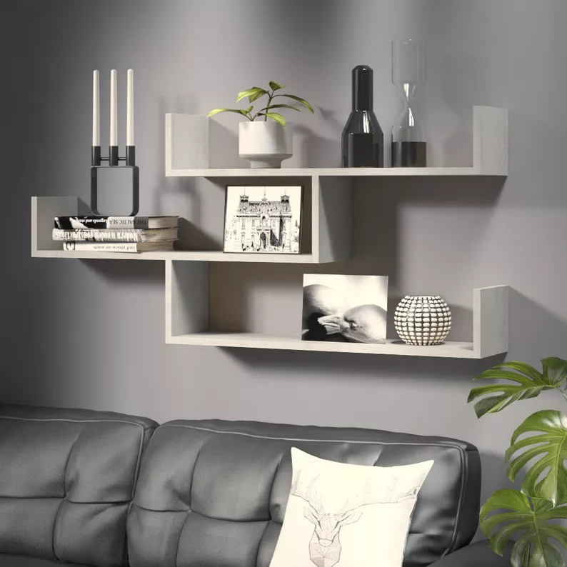 Étagère à trois niveaux Kassi Beton Smart