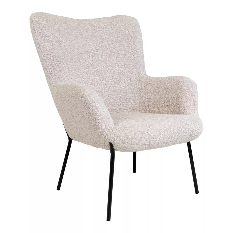 Fauteuil à oreilles Glaber blanc