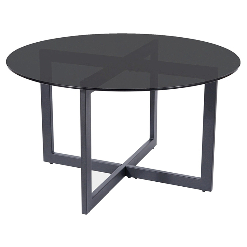 Table basse ronde Magnil, diamètre 80 cm, noir