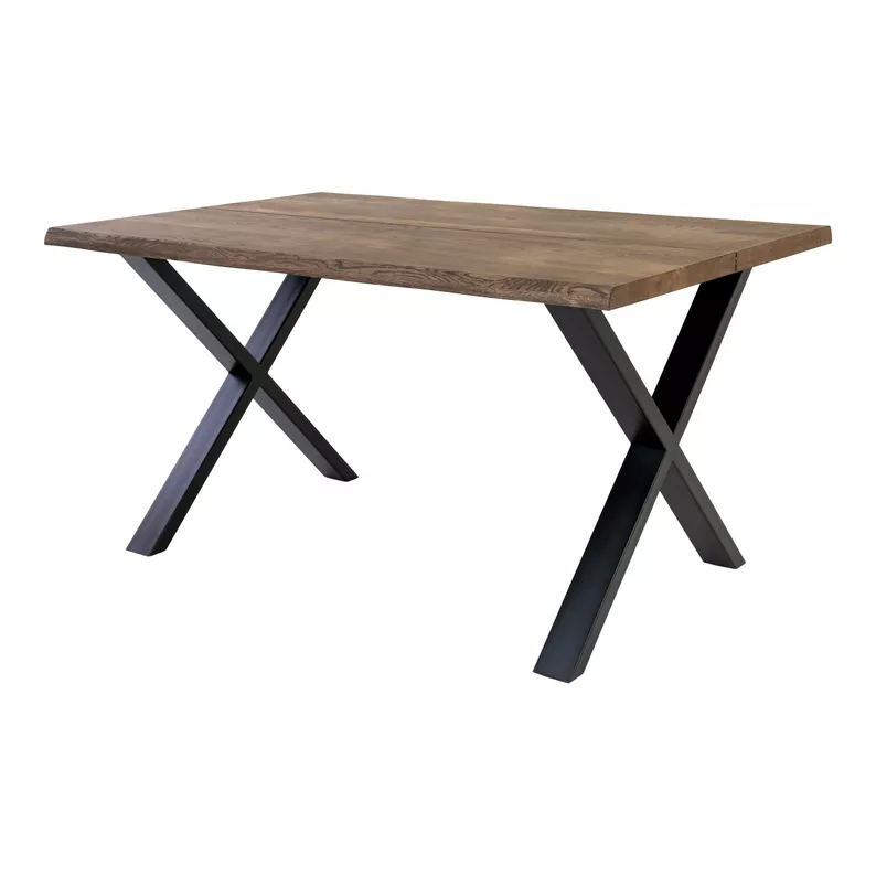 Table Lemucto 140x95 cm, chêne huilé et fumé