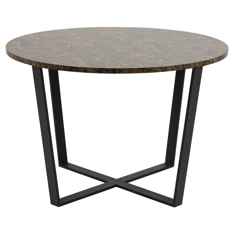 ADHAFERA Table marron diamètre 110 cm
